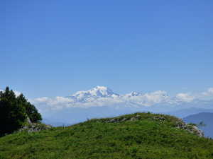 Le massif du Mont Blanc, des Platières.